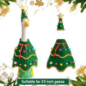Déguisement de Noël lumineux pour oie décorative d'extérieur, pour jardin, cour, patio, statue, décoration de Noël - Product Image 3