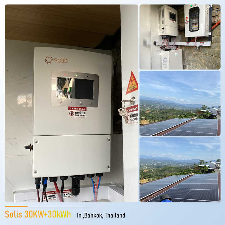 Solis Three Phase Solar Hybrid Inverter High Voltage 30Kw 40Kw 50Kw All ...