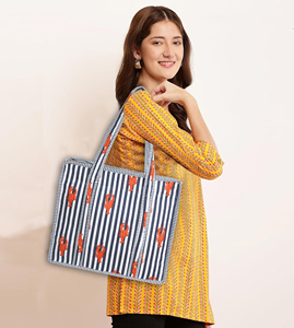 Sac fourre-tout matelassé uni fait main style preppy pour femme, écologique, été-automne, avec ouverture supérieure, sac de shopping toutes saisons - Product Image 3