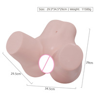 Modelo de Torso Realista de Mujer Adulta con Glúteos Voluminosos de 11.5 kg, Doble Canal, Curvas Maduras, Cadera Curvilínea