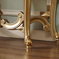 Table console mobile en bois de pin couleur champagne, style néo-classique européen, pour la décoration d'entrée et de couloir d'hôtel