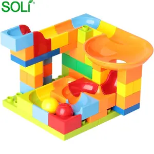 Labyrinthe balles roulement jouet enfants ABS bricolage bloc de construction coulissant en plastique