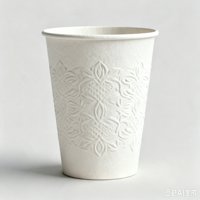Gobelets en papier jetables biodégradables à double paroi personnalisés avec couvercles, design gaufré de forme spéciale pour boissons et bière