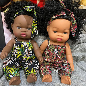 Poupées en vinyle de 35 cm en gros pour enfants, poupée noire africaine, fille africaine, bébé africain, poupée d'amour de 14 pouces - Product Image 2