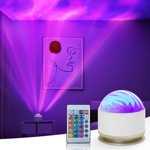 Starry Sky Bedroom <strong>Projection</strong> Lamp, Water <strong>Ripple</strong> Bedside Romantic Night Light, Aurora Sky Full Sky Star Atmosphere Light - Product Image 1