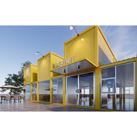 Maison préfabriquée en conteneur pour café, maison, restaurant, hôpital, chambre, usage commercial - Design moderne, taille personnalisable