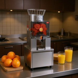Presse-agrumes automatique commercial 370W en acier inoxydable, extracteur de jus, 25 oranges par minute, boîte de filtration extractible - Product Image 2