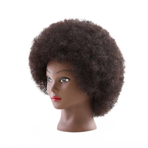 Tête d'entraînement <span class=keywords><strong>coiffure</strong></span> africaine perruque tête <span class=keywords><strong>modèle</strong></span> cheveux bouclés <span class=keywords><strong>modèle</strong></span> salon <span class=keywords><strong>de</strong></span> <span class=keywords><strong>coiffure</strong></span> enseignement affichage - Product Image 4