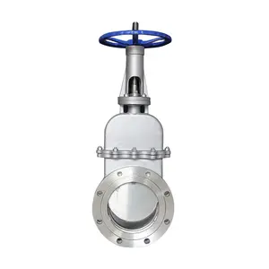 stainless steel manual knife gate valve with concealed stem pneumatic or electric actuator cast steel slurry valve PZ73W