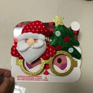 بيع بالجملة الأيائل عيد الميلاد ظريفة سانتا ثلج الكرة منزل الأشكال فو الفراء الديكور أقواس المنزل الحزب - Product Image 5