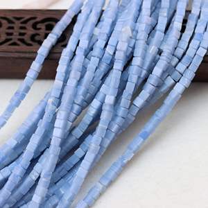 Cuentas espaciadoras <span class=keywords><strong>de</strong></span> cubo Natural, 4x4mm, cuarzo rosa, lapislázuli, piedras preciosas, cuentas cuadradas sueltas para fabricación <span class=keywords><strong>de</strong></span> joyas DIY, 38cm/hebra - Product Image 4