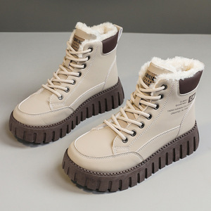 ZY12266 Bottines d'Hiver Chaudes pour Femmes, Grandes Tailles, Plates en Coton avec Intérieur Doux, Fabriquées en Chine - pour Étudiantes - Product Image 3