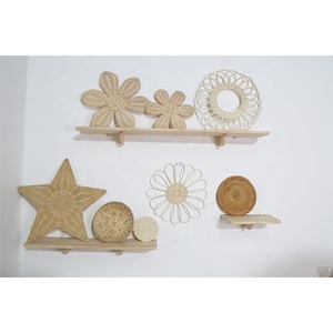 Paniers muraux en osier suspendus blancs faits à la main de qualité supérieure pour décoration <span class=keywords><strong>murale</strong></span> pour salon - Product Image 2