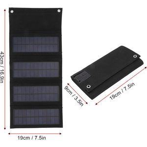 ALECTER 50W Lightweight 1.2kg <b>Portable</b> Foldable Monocrystalline <b>Solar</b> <b>Panels</b> 20% Efficiency USB Charger Camouflage Black Outdoor - Product Image 5
