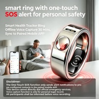 Anillo Inteligente de Acero Inoxidable con Control Remoto de Botón Físico, Micrófonos y Bajo Consumo de Energía para Smartphone, Historial de Navegación