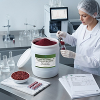 Esurey Poudre d'extrait de levure de riz rouge en vrac 3% Monacoline K Matière première de complément alimentaire naturel