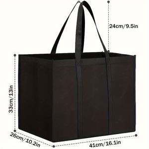Sac fourre-tout d'épicerie en tissu réutilisable imprimé personnalisé sac de supermarché non tissé laminé écologique pour cadeaux - Product Image 4