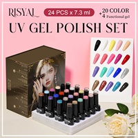 Ensemble de vernis à ongles RISYAL, 24 pièces, kit effet œil de chat cristal