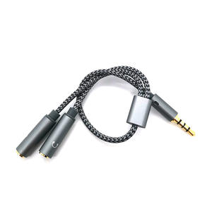 Wintai-tech 3.5mm otomotiv Aux ses kablosu erkek kadın 2 in 1 ses kablosu için motorlu taşıt adaptörü ses kabloları - Product Image 1