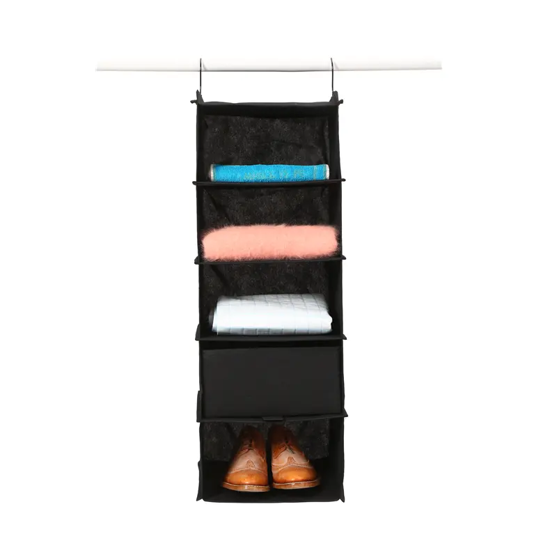 non-woven hanging bag closet organizer drawer clothes rack shelf storage