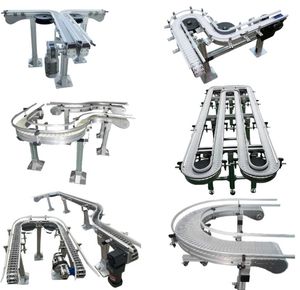 Gebogen Duurzame Pom Kunststof Verstelbare Snelheid Flexibele Ketting Transportband Voor Voedsel Dagelijkse Chemische Industrie - Product Image 1