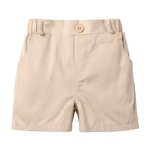 Недорогие летние рубашки-поло с коротким рукавом и штаны, мягкие комплекты одежды для маленьких мальчиков из 2 предметов