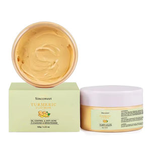 Label privé masque visage bio à la boue curcuma soins de la peau masque facial à l'argile bentonite en poudre de curcuma végétalien - Product Image 1
