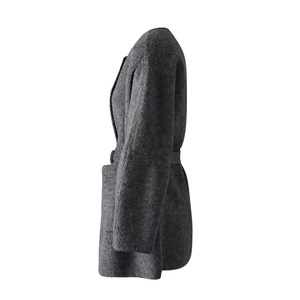 Cappotto invernale da <span class=keywords><strong>donna</strong></span> nuovo materiale da lavoro <span class=keywords><strong>grigio</strong></span> giacca da lavoro con ampia tasca in vita cappotto Double-faced adatto per tutti i giorni - Product Image 3