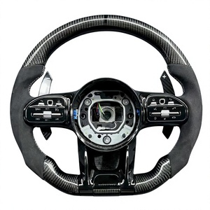 Volante Personalizado de Fibra de Carbono Real para Mercedes-Benz AMG A35 A45 C43 C63 E53 E63 GLC63 GT 2019 2020 2021 <span class=keywords><strong>2022</strong></span> 2023 - Product Image 3