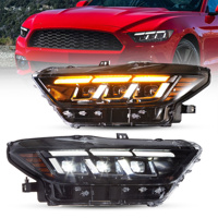 Projecteurs LED pour Ford Mustang 2015-2017 6ème génération S550, phares avant avec DRL et clignotants dynamiques