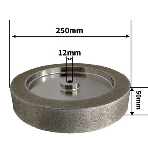 Meule CBN électroplaquée 250x12x50mm pour affûteuse de couteaux <span class=keywords><strong>Tormek</strong></span> T7 <span class=keywords><strong>T8</strong></span>, outil d'affûtage de couteaux - Product Image 2
