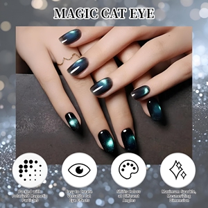 Esmalte de <span class=keywords><strong>Uñas</strong></span> en Gel 9D Efecto Ojo de Gato, Magnético, Holográfico, Láser, Doble Luz UV LED, Removible, 15ml, Alto Brillo, Suministros para <span class=keywords><strong>Uñas</strong></span>, Marca Privada - Product Image 3