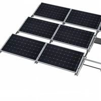 Système de montage solaire au sol en acier galvanisé à chaud, support de panneaux solaires, garantie 25 ans, résistance au vent 56 m/s