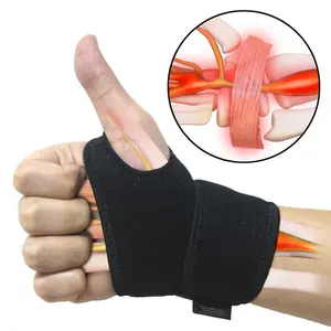 スポーツリストバンド圧縮ラップ腱炎の痛みの緩和のための調整可能な手首包帯ブレースのためのKSYリストバンドサポート