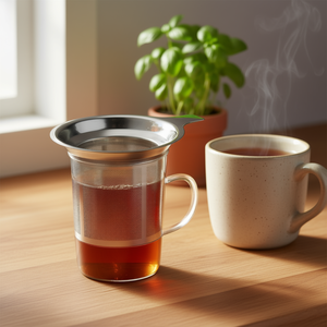 Passoire à thé Metaltex avec poignée, infuseur en acier inoxydable pour thé en feuilles - Product Image 3