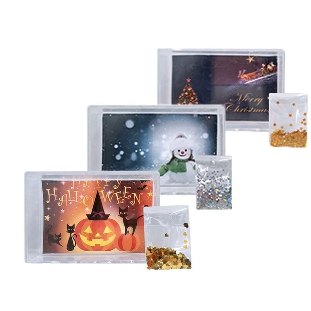 Instax Mini MOQ 50pcs Empty No Water Glitter Decorative Photo Frame Box