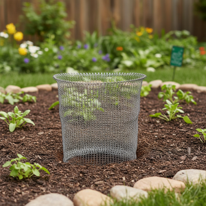 Panier en treillis métallique tressé en acier inoxydable 304, plissé et pliable, pour protection contre les taupes, les gophers et les racines, pour jardin, arbres et arbustes - Product Image 4