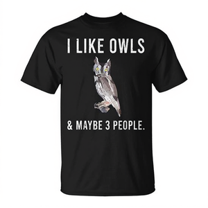 Me gustan las búhos y tal vez 3 personas, camiseta I Like Owls And Maybe 3 People - Product Image 2