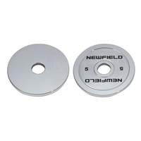 Disques de poids de musculation personnalisés en acier chromé 5 kg, calibrés, pour fitness et powerlifting, tolérances strictes ±10 g