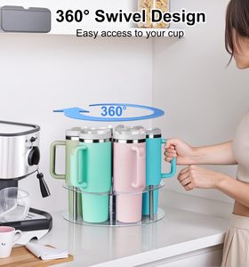 Organizador de Botellas de Agua para Vaso Stanley de 40 oz con Asa, Soporte Giratorio para Vasos Stanley, Organizador de Vasos Acrílico - Product Image 5