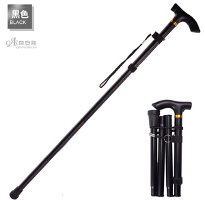 Muletas de expansión plegables para ancianos, <span class=keywords><strong>con</strong></span> <span class=keywords><strong>dos</strong></span> asas, bastón de escalada al aire libre - Product Image 5