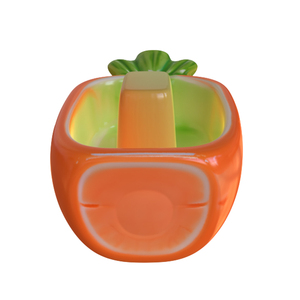 Керамическая экологичная кормушка для птиц в форме моркови, подвесная миска для декора патио, двора и сада - Product Image 3