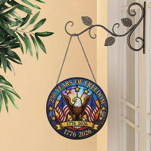 Atrapasueños de Vidrio con Diseño de 250 Años de Historia de Estados Unidos, Decoración para Colgar en la Ventana - Product Image 1