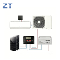 Climatiseur solaire à fréquence variable, économie d'énergie, 30000 BTU, réfrigérant R410, refroidissement/chauffage, usage hôtelier et domestique