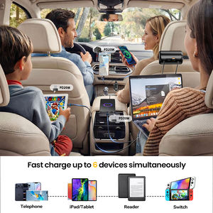 Adaptadores <span class=keywords><strong>de</strong></span> Coche OEM con Logotipo, 12/24V, 6 en 1, Carga Súper Rápida, Cargador <span class=keywords><strong>de</strong></span> Coche Retráctil <span class=keywords><strong>de</strong></span> Doble Salida <span class=keywords><strong>para</strong></span> <span class=keywords><strong>Taxi</strong></span> - Product Image 5