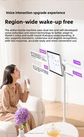 Pantalla Táctil LCD Android Móvil de 24.5 Pulgadas, Giratoria, con Retroiluminación LED, Soporte de Piso de Aluminio para Exteriores, con Gabinete Blanco
