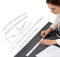 Règle de coupe professionnelle pour vêtements, métrique et impériale, pour la confection de patrons, marque ZKJ, fabriquée au Zhejiang