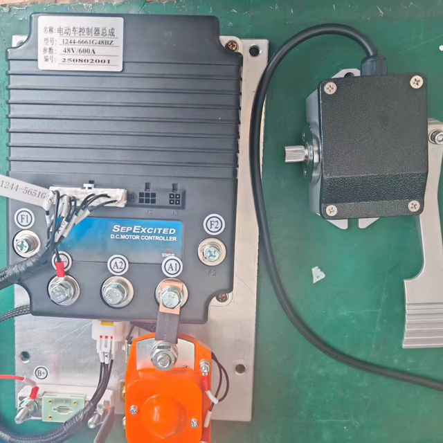 Electric Golf Buggy 1244-6661 Controller Assembly 36-80V 600A Conversion Kit with DC Contactor and Accelerator