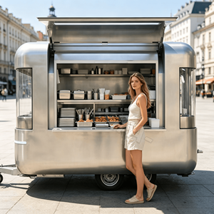 Voiture pour la vente de nourriture de rue, design compact, maniable pour les marchés nocturnes urbains très fréquentés - Product Image 1