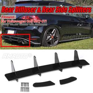 High Quality <b>Car</b> Rear Bumper <b>Diffuser</b> & Rear Side Splitters Spoiler Lip <b>for</b> Volkswagen <b>for</b> Golf MK7 GTI MK 7.5 R MK7 R MK6 R - Product Image 1